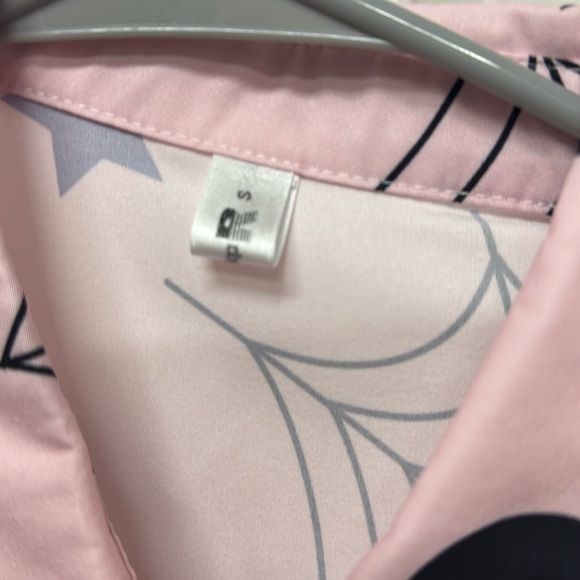 Pink Halloween Button Up Short Sleeve - Picture 5 of 5